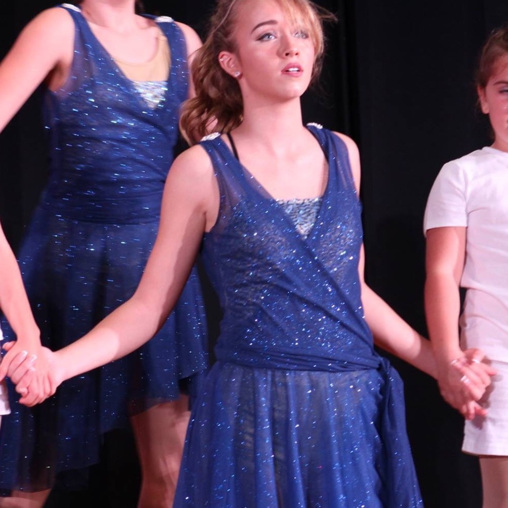 Blue dance outfit